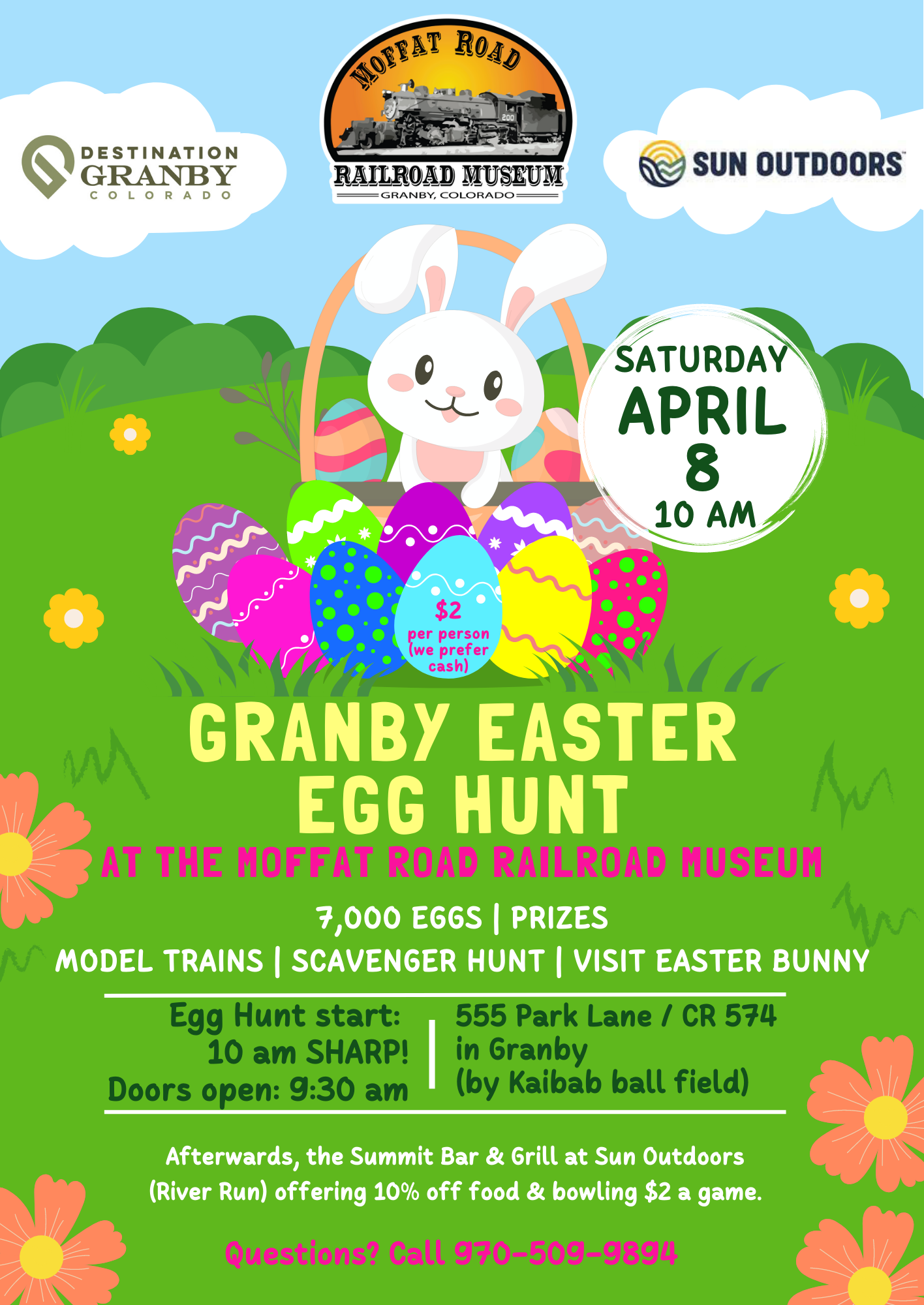 Granby Easter Egg Hunt at The Moffat Road Railroad Museum April 8 at 10 am