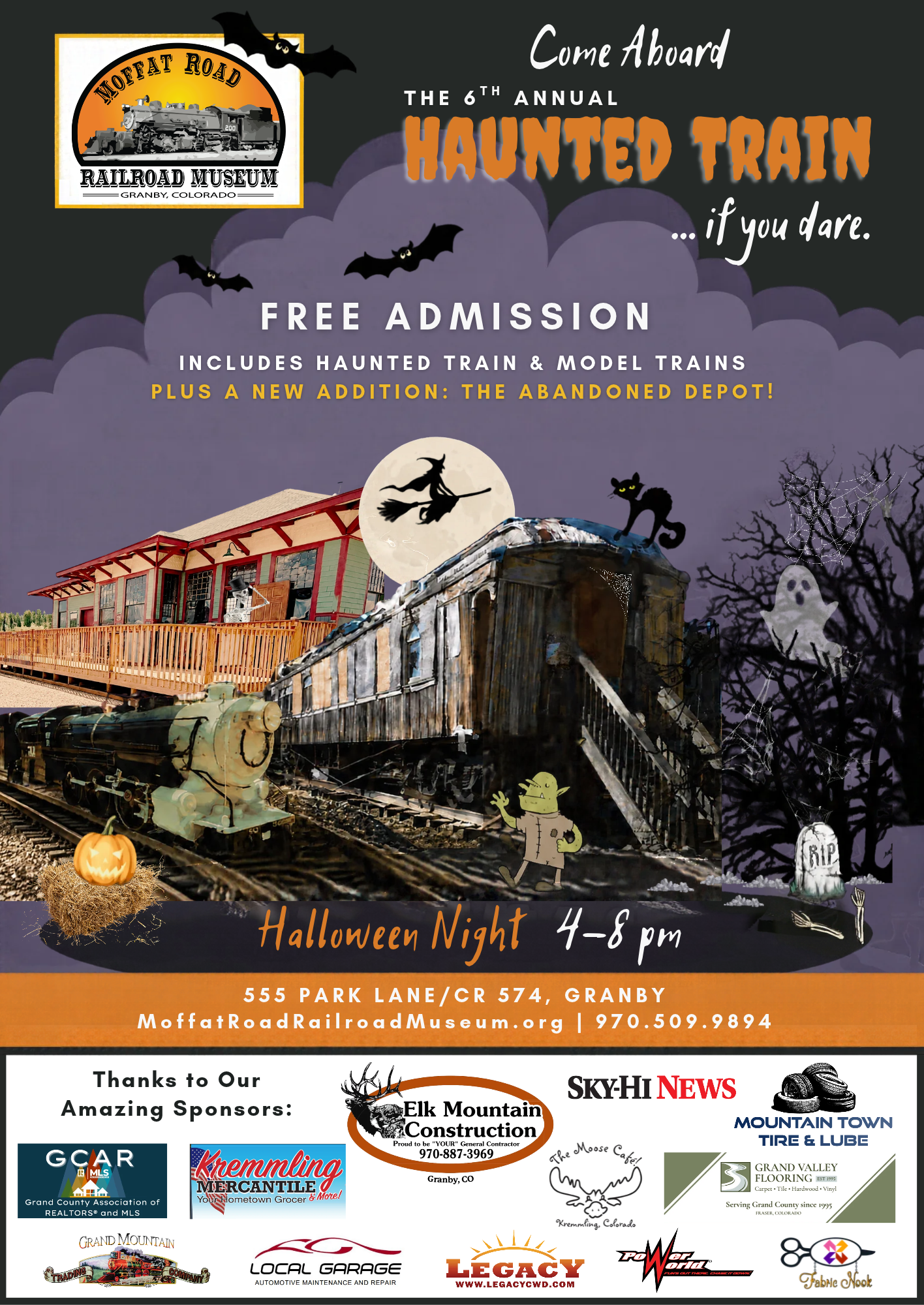 MRRM 2026 Haunted Train Chambers fp REVISED Now boarding! Family Train Ride at Moffat Road Railroad Museum